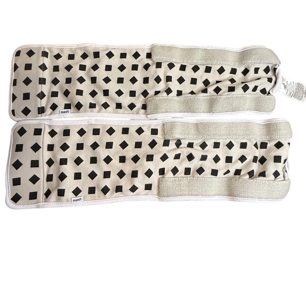 Nanit Breathing Band 2 Pack White Geometric 0-3 Months 6-15 lbs Cotton Baby Gear